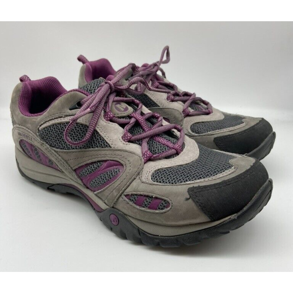 Merrell Shoes Womens 9W Select Grip Air Cushion Sport Hiking Gray/Purple J24362W